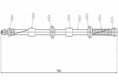 C900219A CAVO VW шланг гальмівний передній TOUAREG 2.5 R5 TDI 03- Cavo підбір по vin на Brocar