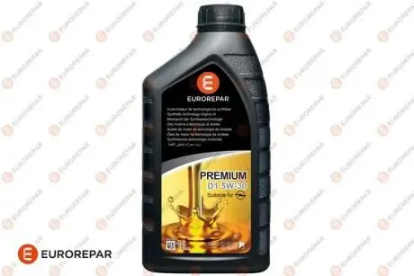 1690687580 EUROREPAR 1л Олива моторна PREMIUM D1 5W-30 (Dexos 1 Gen3, Quality Level: GM 6094M) EUROREPAR подбор по vin на Brocar
