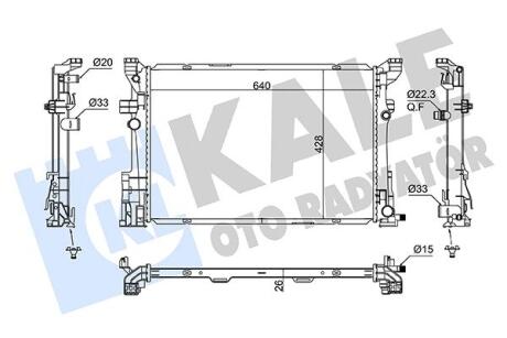 362885 KALE DB Радіатор системи охолодження двиг. A-CLASS (W176), CLA Shooting Brake (X117), GLA-CLASS (X156), INFINITI KALE OTO RADYATOR підбір по vin на Brocar