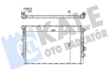 363170 KALE VW Радіатор охолодження двиг. BEETLE 1.4, 2.0, CADDY ALLTRACK 2.0 15-, CADDY IV 2.0 15-, GOLF VI 13-, SKODA KALE OTO RADYATOR подбор по vin на Brocar