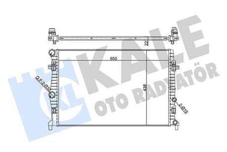 357265 KALE VW Радіатор охолодження двиг. GOLF VII 1.0, 1.2 12-, GOLF SPORTSVAN VII 14-, SKODA, AUDI, SEAT KALE OTO RADYATOR підбір по vin на Brocar