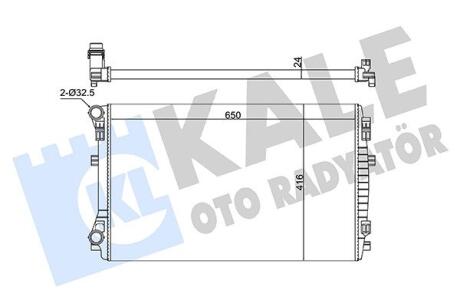 363145 KALE VW Радіатор охолодження Golf VII, Passat 13-,Audi A3 13-,Skoda Octavia III KALE OTO RADYATOR підбір по vin на Brocar