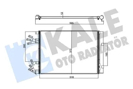 358225 KALE HYUNDAI Радіатор кондиціонера (конденсатор) Solaris, i20 08-, Kia Rio III KALE OTO RADYATOR підбір по vin на Brocar