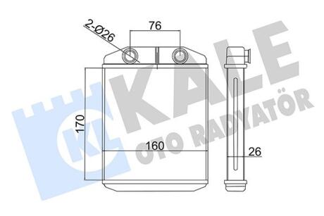 355110 KALE RENAULT Радіатор опалення CAPTUR I 13-, CLIO IV 13-, LOGAN II 13-, DACIA KALE OTO RADYATOR підбір по vin на Brocar