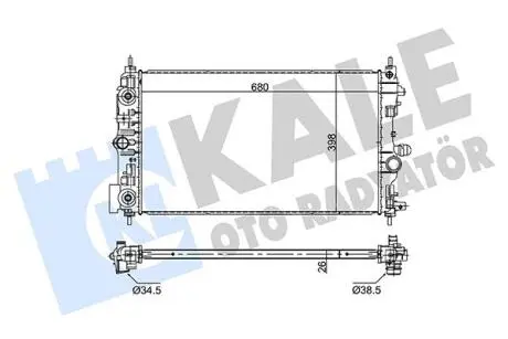 362780 KALE OPEL Радіатор системи охолодження двиг. ASTRA, ZAFIRA TOURER, CHEVROLET KALE OTO RADYATOR підбір по vin на Brocar