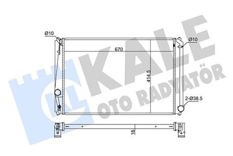 346220 KALE TOYOTA Радіатор охолодження двиг. Previa III, Rav 4 III, IV 2.0/2.4 05- KALE OTO RADYATOR підбір по vin на Brocar