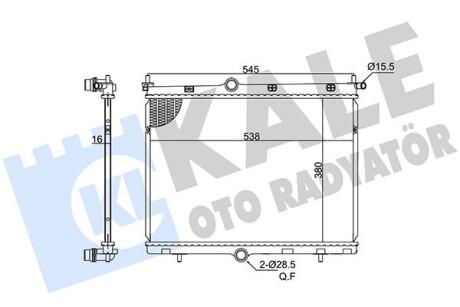 363205 KALE OPEL Радіатор системи охолодження двигуна CORSA F 1.2 19-, PEUGEOT KALE OTO RADYATOR підбір по vin на Brocar