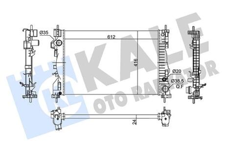 363055 KALE ALFA ROMEO Радіатор системи охолодження двигуна GIULIETTA 1.4 10- KALE OTO RADYATOR підбір по vin на Brocar