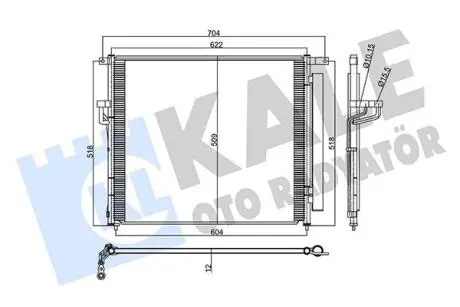 358230 KALE FORD Радіатор кондиціонера (конденсатор) Ranger 2.2/3.2TDCi 11- KALE OTO RADYATOR підбір по vin на Brocar