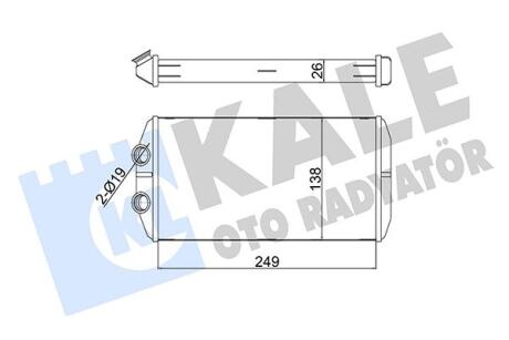 352870 KALE CITROEN Радіатор опалення C-ELYSEE 1.2 12-, 1.5, 1.6, PEUGEOT KALE OTO RADYATOR підбір по vin на Brocar