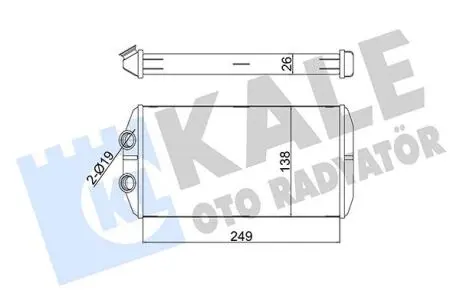 352870 KALE CITROEN Радіатор опалення C-ELYSEE 1.2 12-, 1.5, 1.6, PEUGEOT KALE OTO RADYATOR подбор по vin на Brocar