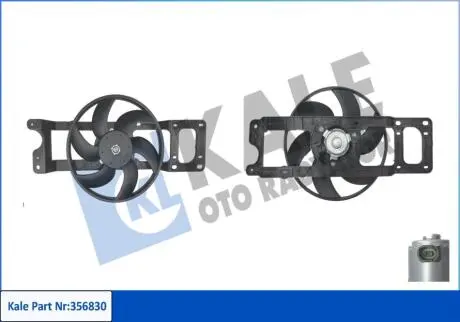 356830 KALE RENAULT Вентилятор радіатора Logan 1.4 04-, Kangoo, Clio II KALE OTO RADYATOR підбір по vin на Brocar