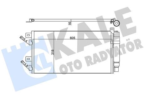 384700 KALE MINI Радіатор кондиціонера (конденсатор) (R50, R53), (R52) KALE OTO RADYATOR подбор по vin на Brocar