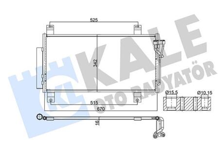 382510 KALE MAZDA Радіатор кондиціонера (конденсатор) 6 1.8/2.5 07- KALE OTO RADYATOR підбір по vin на Brocar