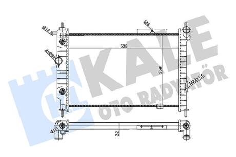 356995 KALE OPEL Радіатор сист. охолодження двиг. ASTRA 2.0 I 91- KALE OTO RADYATOR підбір по vin на Brocar