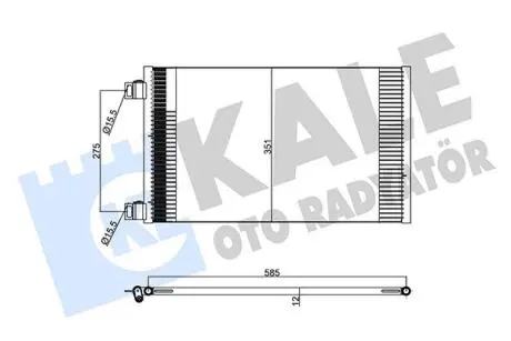 358220 KALE DB Радіатор кондиціонера (конденсатор) W415, RENAULT KALE OTO RADYATOR підбір по vin на Brocar