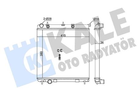 363125 KALE PEUGEOT Радіатор сист. охолодження 207 1.4 HDI 06- KALE OTO RADYATOR підбір по vin на Brocar