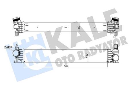 355920 KALE CITROEN Інтеркулер JUMPER II 2.0, 2.2, 3.0 15- KALE OTO RADYATOR підбір по vin на Brocar