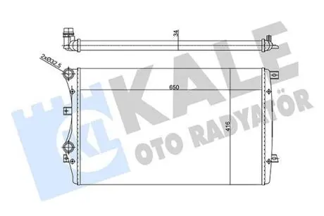 356925 KALE VW Радіатор охолодження GOLF V 03- KALE OTO RADYATOR подбор по vin на Brocar