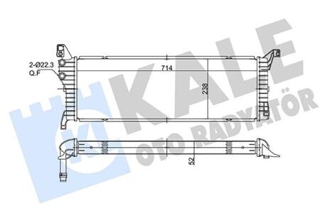 362775 KALE VW Інтеркулер T6 2.0 15- KALE OTO RADYATOR підбір по vin на Brocar