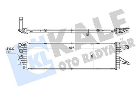 362665 KALE VW Інтеркулер T6 2.0 15- KALE OTO RADYATOR підбір по vin на Brocar