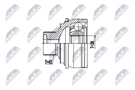 NPZAU058 NTY OUTER CV JOINT NTY підбір по vin на Brocar