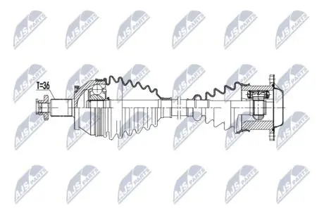 NPWVW252 NTY DRIVESHAFT NTY подбор по vin на Brocar