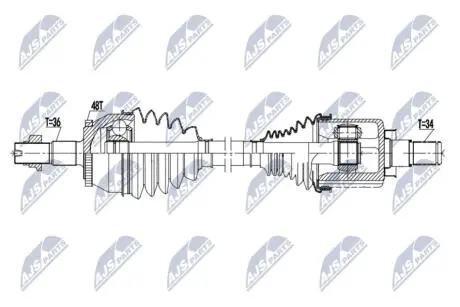 NPWDW063 NTY DRIVESHAFT NTY підбір по vin на Brocar