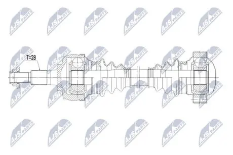 NPWPS015 NTY DRIVESHAFT NTY підбір по vin на Brocar