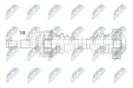 NPWPS017 NTY DRIVESHAFT NTY підбір по vin на Brocar
