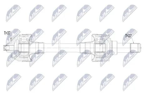 NPWBM241 NTY DRIVESHAFT NTY підбір по vin на Brocar