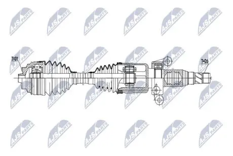 NPWBM250 NTY DRIVESHAFT NTY підбір по vin на Brocar