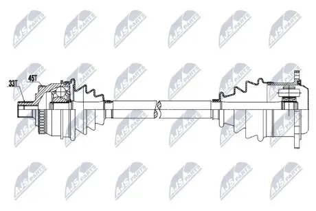 NPWAU097 NTY DRIVESHAFT NTY підбір по vin на Brocar