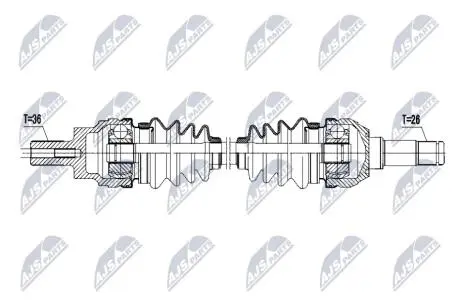 NPWVV157 NTY ПІВВІСЬ NTY підбір по vin на Brocar