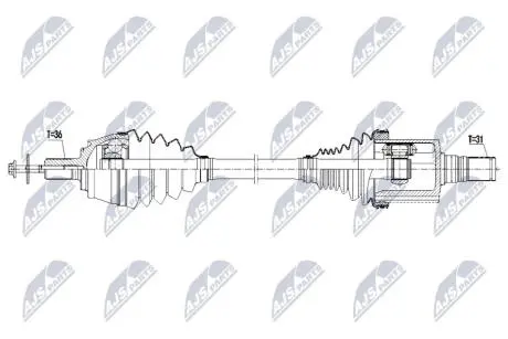 NPWVV166 NTY ПІВВІСЬ NTY підбір по vin на Brocar