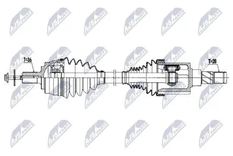 NPWVV170 NTY ПІВВІСЬ NTY підбір по vin на Brocar