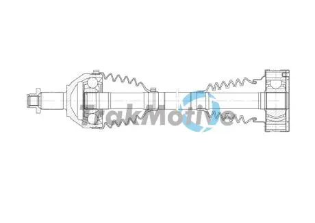 302056 TRAKMOTIVE VW Напіввісь передн. прав. POLO (9N, 9A) 1.6 16V 06-09, SKODA FABIA II (542) 1.2 TSI 10-14, SEAT IBIZA III (6L1) 1.6 03-09 TRAKMOTIVE підбір по vin на Brocar