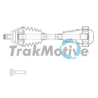 302136 TRAKMOTIVE VW піввісь ліва L=510mm 36 зуб. GOLF VII 1.4 TSI 12-17, SEAT LEON (5F1) 1.4 TSI 12-20, AUDI A3 (8V1, 8VK) 1.4 TSI 14-17 TRAKMOTIVE підбір по vin на Brocar