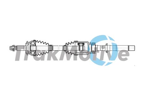 302061 TRAKMOTIVE TOYOTA Напіввісь передн. прав. RAV 4 III 2.2 D 08-13 TRAKMOTIVE підбір по vin на Brocar