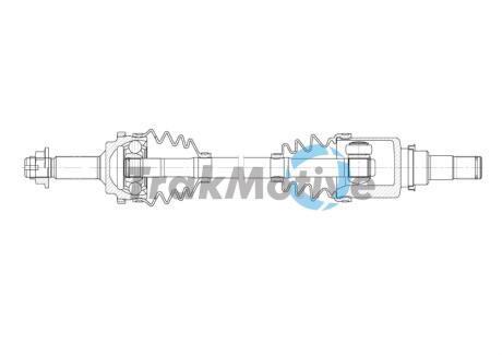 301989 TRAKMOTIVE TOYOTA Напіввісь перед. лів. YARIS (P1) 1.0 99-05 TRAKMOTIVE підбір по vin на Brocar