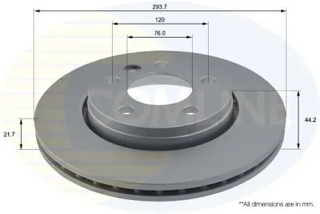 ADC1453V ADC1453V Comline - Диск гальмівний вентильований з покриттям COMLINE підбір по vin на Brocar