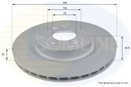 ADC1282V ADC1282V Comline - Диск гальмівний вентильований з покриттям COMLINE подбор по vin на Brocar