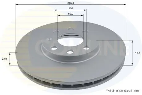 ADC1105V ADC1105V Comline - Диск гальмівний вентильований з покриттям COMLINE подбор по vin на Brocar