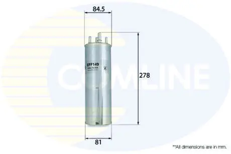 EFF149 EFF149 Comline - Фільтр палива (аналогWF8358/KL229/4) COMLINE підбір по vin на Brocar