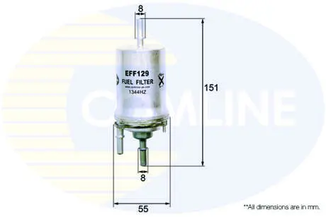 EFF129 EFF129 Comline - Фільтр палива (аналогWF8311/KL156/1) COMLINE підбір по vin на Brocar