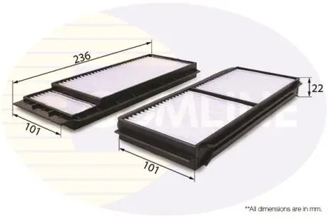 EKF267 EKF267 Comline - Фільтр салону (аналогWP9282/LA346/S) COMLINE подбор по vin на Brocar