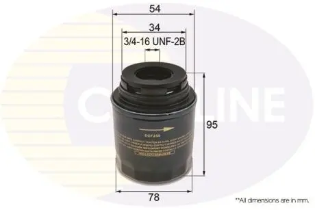 EOF250 EOF250 Comline - Фільтр оливи (аналогWL7494/OC593/3) COMLINE подбор по vin на Brocar
