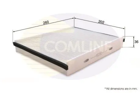 EKF375 EKF375 Comline - Фільтр салону (аналогWP2097/LAK875) COMLINE підбір по vin на Brocar