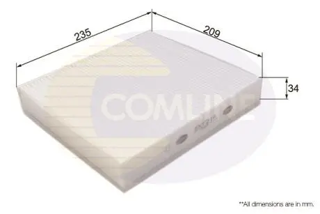 EKF214 EKF214 Comline - Фільтр салону (аналогWP9230/LAK293) COMLINE підбір по vin на Brocar