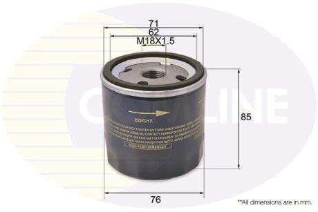 EOF217 EOF217 Comline - Фільтр оливи (аналогWL7428/OC405/3) COMLINE підбір по vin на Brocar